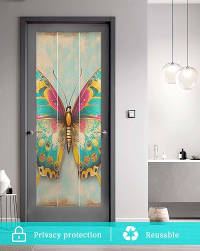 Película decorativa azul para ventana 17.7"x39.3" miniatura 5