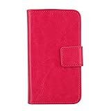 Gukas Color Design PU Flip Leather Cover Skin Protection Case For iRULU Victory V3 6.5' (Rose)