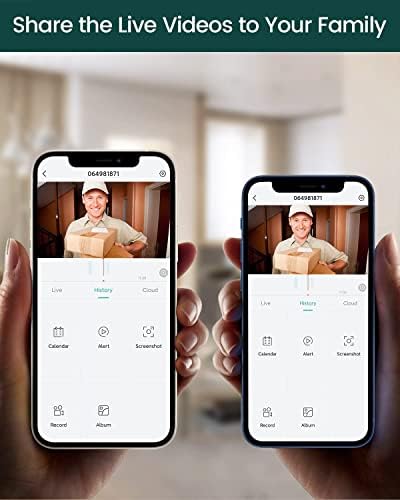 EUKI Wireless WiFi Video Doorbell Camera with Chime, 1080P HD Smart Video Doorbell with Camera, Battery Operated, PIR Motion Detection, Night Vision, 2-Way Audio, Support SD Card & Cloud Storage