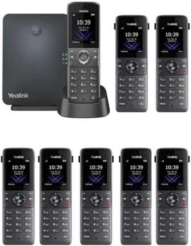 Teléfono Inalámbrico Yealink IP W73P Bundle con Base W70B y 8 Handsets