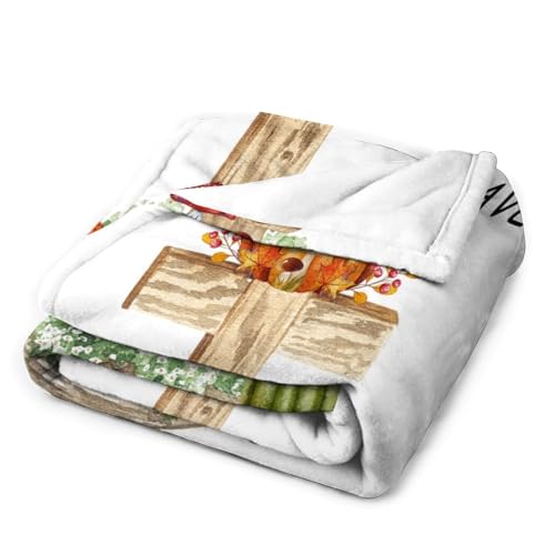 Couverture douce et pelucheuse Fall for Jesus pour cocooning sur canapé