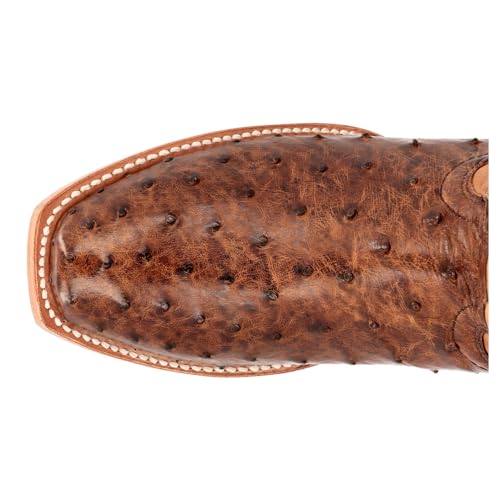 Durango® Men's PRCA Collection Full-Quill Ostrich Western Boot, Kango Tobacco And Rust, Size 11(M)4