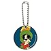 Looney Tunes Marvin The Martian Wood Wooden Round Keychain Key Chain Ring