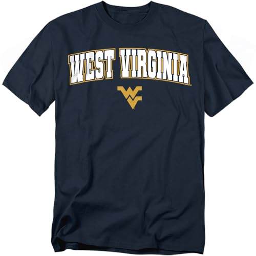 LOGOVISION West Virginia University Arch Logo Unisex Adult T Shirt Navy X-Large