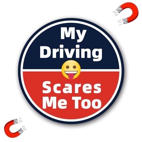 Click to get My Driving Scares Me Too Magnet Decal for Car  Fu