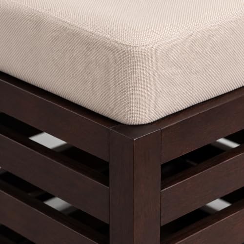 Image of Multipurpose Wooden Puffy with Footrest, Dressing Table, and Solid Wood Stool with Cushion for Living Room, Bedroom, Balcony, etc.
