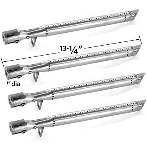 4 Pack Replacement Stainless Steel Burner for BBQ Pro BQ04022, BQ04023, BQ04023-2, BQ04023-2AS, BQ04025, BQ04028 and Outdoor Gourment BO9LB1-32, BQ04022, BQ04024 Gas Grill Models