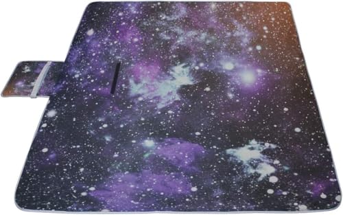 レジャーシート 夜の星空 ピクニック 折りたたみ 撥水 アウトドア クッション マット コンパクト 花見 運動会 キャンプ 遠足 花火大会 ヨガ 座布団 厚手 大判 145x150cm 持ち運び便利