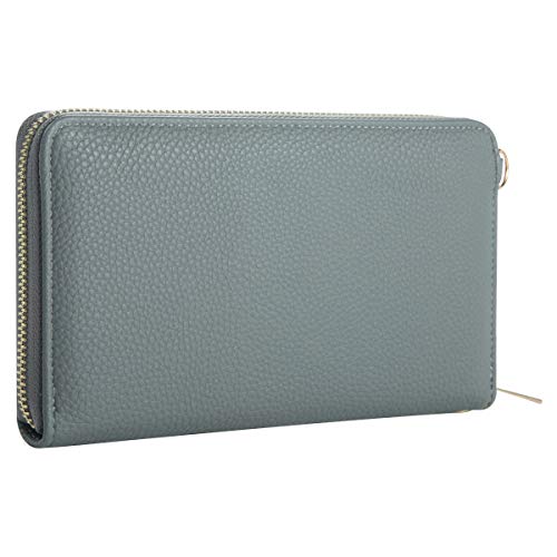 Heaye Crossbody Cell Phone Purse for Women Wristlet Wallet with Card Slots RFID (Grey) - Thumbnail 6