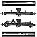RcThjia Axle Drive Shaft Front Rear CVD Set Steel Dogbone Axle Shaft for SCX24 Gladiator JLU Bronco C10 Deadbolt Plastic Axles Replacement(Front Rear)