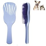 MAEELOU Soft Bristle Puppy Brush for Small Dogs - Gentle Grooming Brush for Shih Tzu, Yorkie, Maltese & Maltipoo. Effective Dog Hair Remover for Tangles & Shedding (Purple)