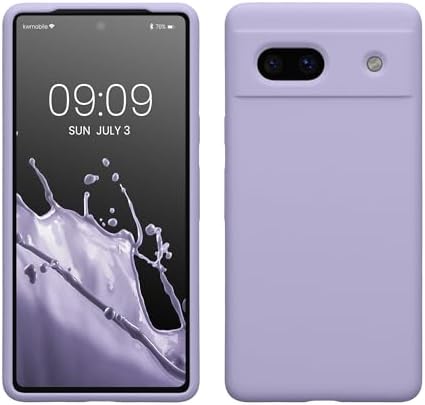 kwmobile Case Compatible with Google Pixel 7a Case - TPU Silicone Phone Cover with Soft Finish - Lavender