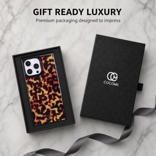 Image of COCOMII Rectangle for iPhone 16 Pro Max Case, Amber Tortoiseshell