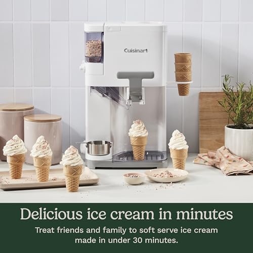 Cuisinart Soft Serve Ice Cream Machine- Mix It In Ice Cream Maker for Frozen Yogurt, Sorbet, Gelato, Drinks 1.5Qt, White (ICE-48C) by Cuisinart - Image 2