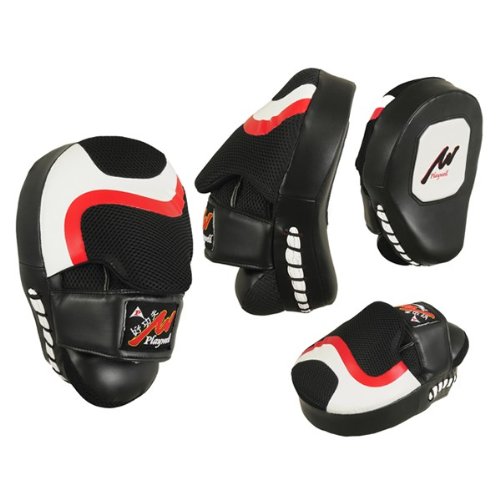 Mittaine d'entrainement incurve Playwell en cuir de boxe pour la precision des frappes de karat