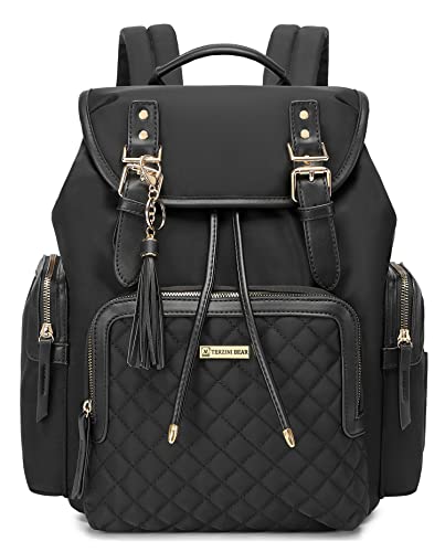 Image of Terzini Bear Diaper Bag Backpack, Diaper Bags for Baby Boy Girl with USB Charging Port,Changing mat,Stroller Hooks (Black)