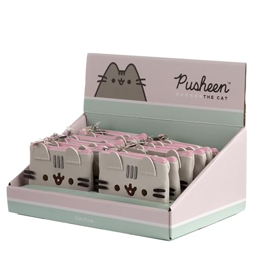 Pusheen The Cat Shaped Purse - Ladies Women's Womens Slim Purses Wallets Wallet for Women - Coin Pouch Purse Men - Card Holder with Zip - Small Cash Wallet Bag Bags UK4