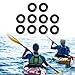 CAQYPVH 10 Pack Kayak Paddle Drip Rings for Oars, Installation Accessories for Water Sports, Black