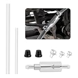 OFBAND Car Brake Bleeder Kit with One Way Check Valve,Transparent Car Brake Bleeder Hose One Way Check Valve & Brakes Bleeders Caps Kit,Practical One Ways Brakes Bleeders Valves Hose Kits