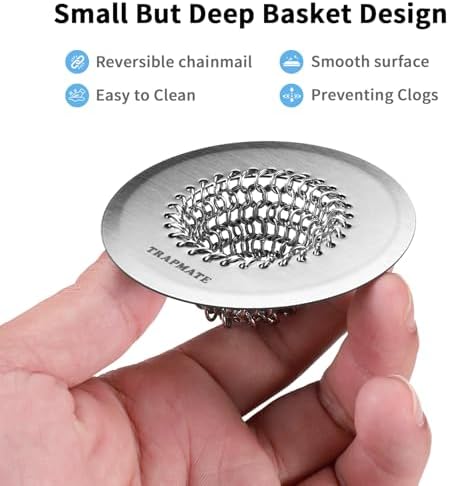 Shower Drain 헤어 캐처, 7.1cm(2.8인치) 욕조 스토퍼 배수구 스트레이너 키트 — 사진 4