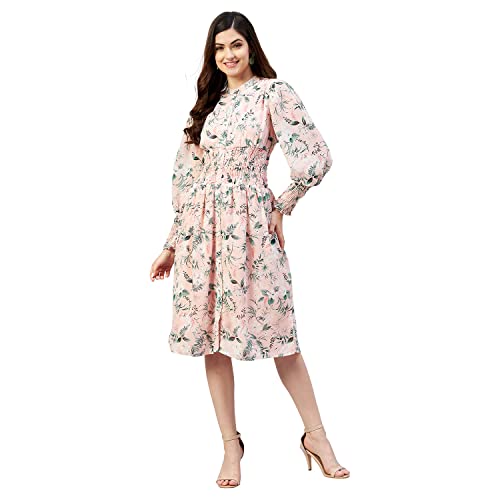 Image of Carlton London Women's Georgette A-Line Midi Dress
