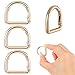 Oruola 5pcs D Rings for Purse,Zinc Alloy 1 Inch D Rings,Gold D Ring Spring Key Hooks,2.8 x 3 cm/1.1 x 1.18in Purse Hardware for Bag Making,DIY Purse Strap Replacement for Backpack Handbag Purse Strap