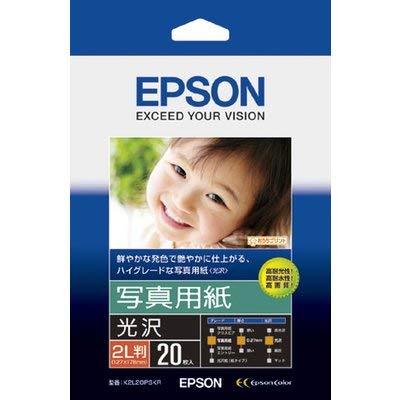Amazon | エプソン EPSON 写真用紙[光沢] 2L判 20枚 K2L20PSKR
