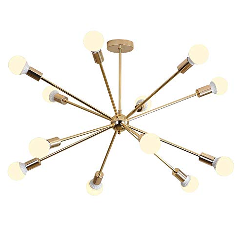 Chandelier pour salle à manger RLKHXBS, suspension dorée contre le manque de luminosité