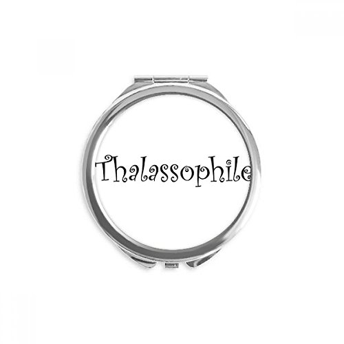 Miroir thalassophile rond de poche maquillage portable élégant