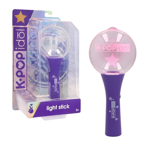 K-Pop Idol Light Stick – Interactive LED Concert Light with Multiple Glow Modes, Lightweight & Portable 8.5" Toy for Pretend Performances and Fan Engagement, Ages 3+ (3 AAA Batteries NOT Included)
