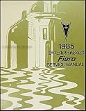 pontiac fiero 1984 ficha tecnica  1985 Pontiac Fiero Repair Shop Manual Original