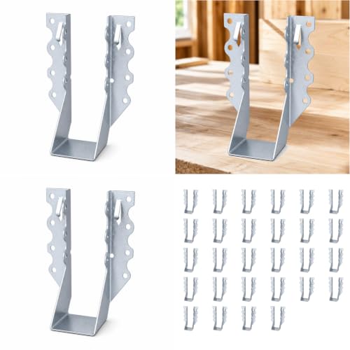 30 Pack 2x6 Joist Hangers, 20 Gauge Galvanized Wood Connectors