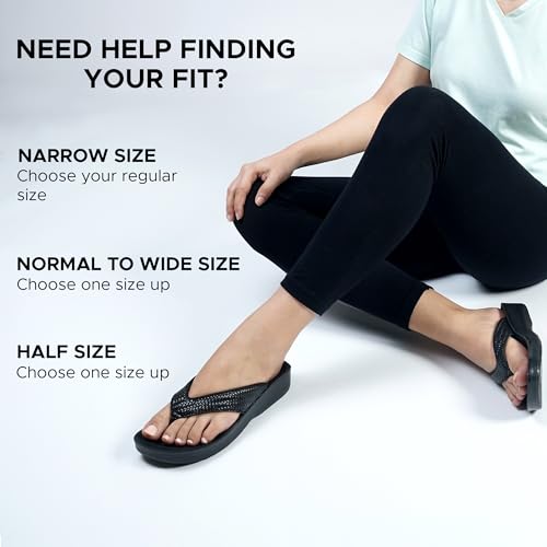 Image of AEROTHOTIC Original Orthotic Comfort Thong Style Flip Flops Sandals for Women with Arch Support for Comfortable Walk
