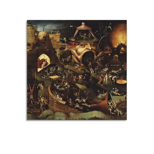 Renaissance Art（Hell That Are Deeply Disturbing） Canvas Poster Artworks Canvas Room Aesthetic Wall Art Prints Home Modern Decor Gifts 12x12inch(30x30cm)