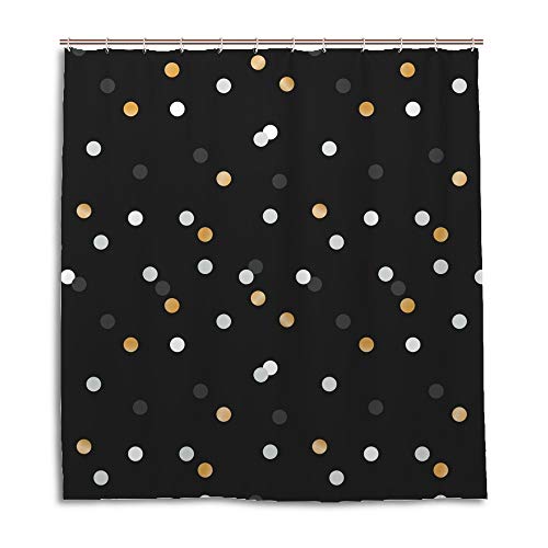 Rideau de douche imperméable anti-éclaboussures à pois 60x72 - 5