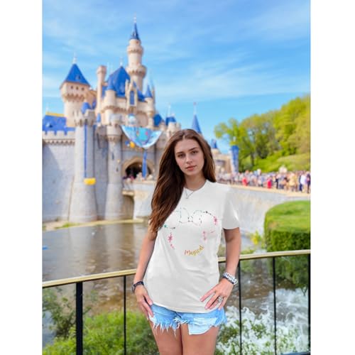 Magic Kingdom Shirts for Women Cute Magical Graphic Tees Believe in The Magic Tshirt Family Holiday Vacation Outfits4