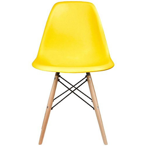 2Xhome Ch-Rayleg(Yellow) Dining Chair #TOP5