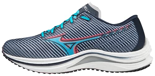 Mizuno Women s Wave Rebellion Running Shoe, India Ink-Scuba Blue, 7.5