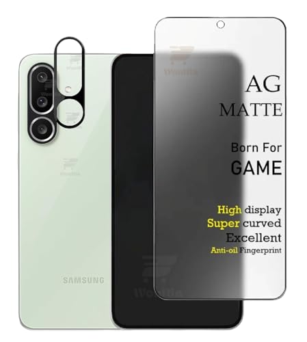 Image of WonRia [1+1 Matte Tempered Glass Compatible with Samsung M56 | Samsung F56 5G with 3D Camera Lens Protector Glass Edges to Edge Screen Guard Protector - (Pack of 2)