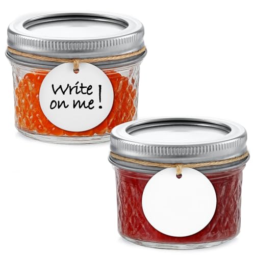 2 Pack, 4 oz Mason Jars with Leakproof Lids, Regular Mouth Mason Jars | 4 oz Glass Jars with Lids for Honey, Jam, Snacks, Spices, DIY Candles & Crafts