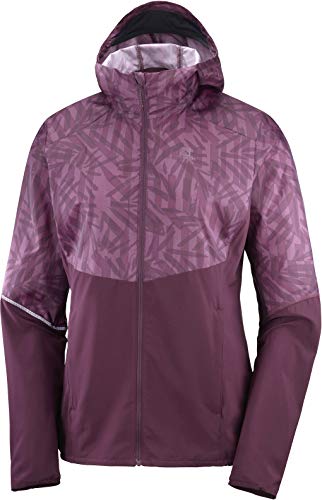 Salomon Women's Agile Full Zip Hoodie, Winetastingao, Small