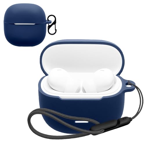 For Redmi Buds 8 Lite �p �P�[�X �J�o�[ �yNOUKAJU�z ���C�����X �C���[�z�� �V���R�� �ی�P�[�X �i�J���r�i�t��+�X�g���b�v�t�� �j �����h�~ �L�Y�h�~ �ϏՌ� �����[�d�\ �h�� �h�o (�u���[)