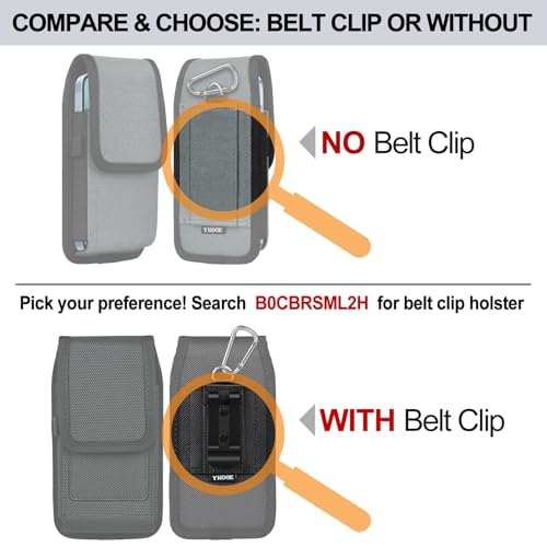 Image of ykooe Cell Phone Belt Holder Holster Case for iPhone 17 16 15 14 13 12