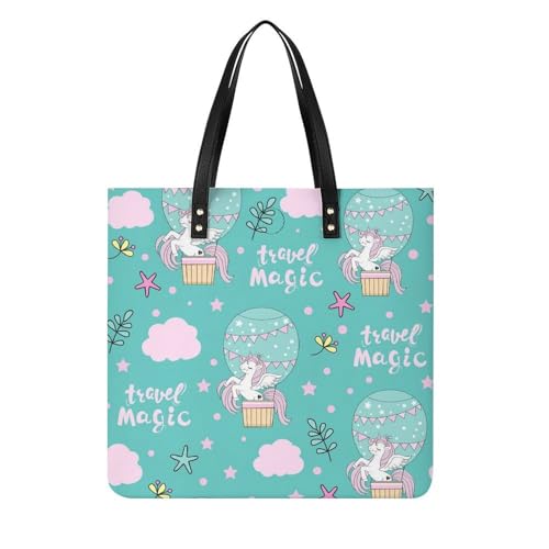 Sac à main licorne magique pour femme : grand tote bag de voyage