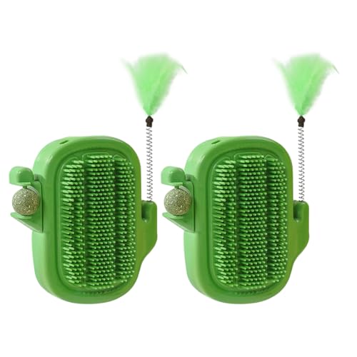 Cepillo de pared para gatos y esquina auto groomer de 2 piezas para muebles