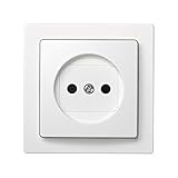 Simon Brico G7343150 - Base enchufe 2p blanco con protección infantil