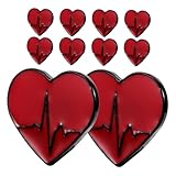 VALICLUD 10pcs Heart Brooch Pins Heartbeat Badge Lapel Pin Heart Shaped Badge for Women