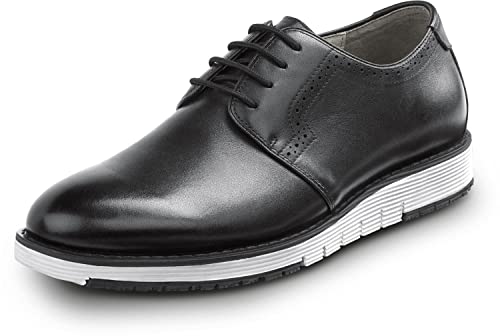 SR Max Beaufort, Men's, Black/White, Dress Style Soft Toe Slip Resistant Work Shoe (12.0 M)