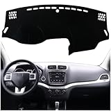 KEEGTBOX Dash Mat Cover Custom Interior Center Console Compatible with Dodge Journey 2011 2012 2013 2014 2015 2016 2017 2018 2019 2020 Dashboard mat Covers Accessories (Black Rim)