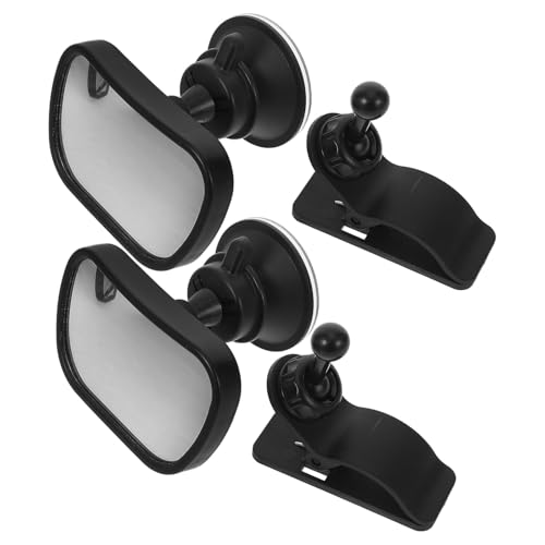 BAZEITFLOW 2 piezas Espejos Retrovisores para Bebés con Ventosas Fuertes para Asiento Trasero de Coche Visión Amplia y Ángulo Regulable para Monitoreo Seguro de Recién Nacidos y Pequeños